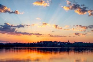 Wetzikon im Sonnenuntergang